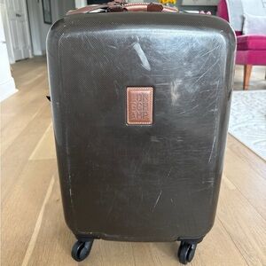 Longchamp Dark Brown Rolling Suitcase
